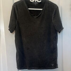 Guess Black Short Sleeve V-Neck Tee